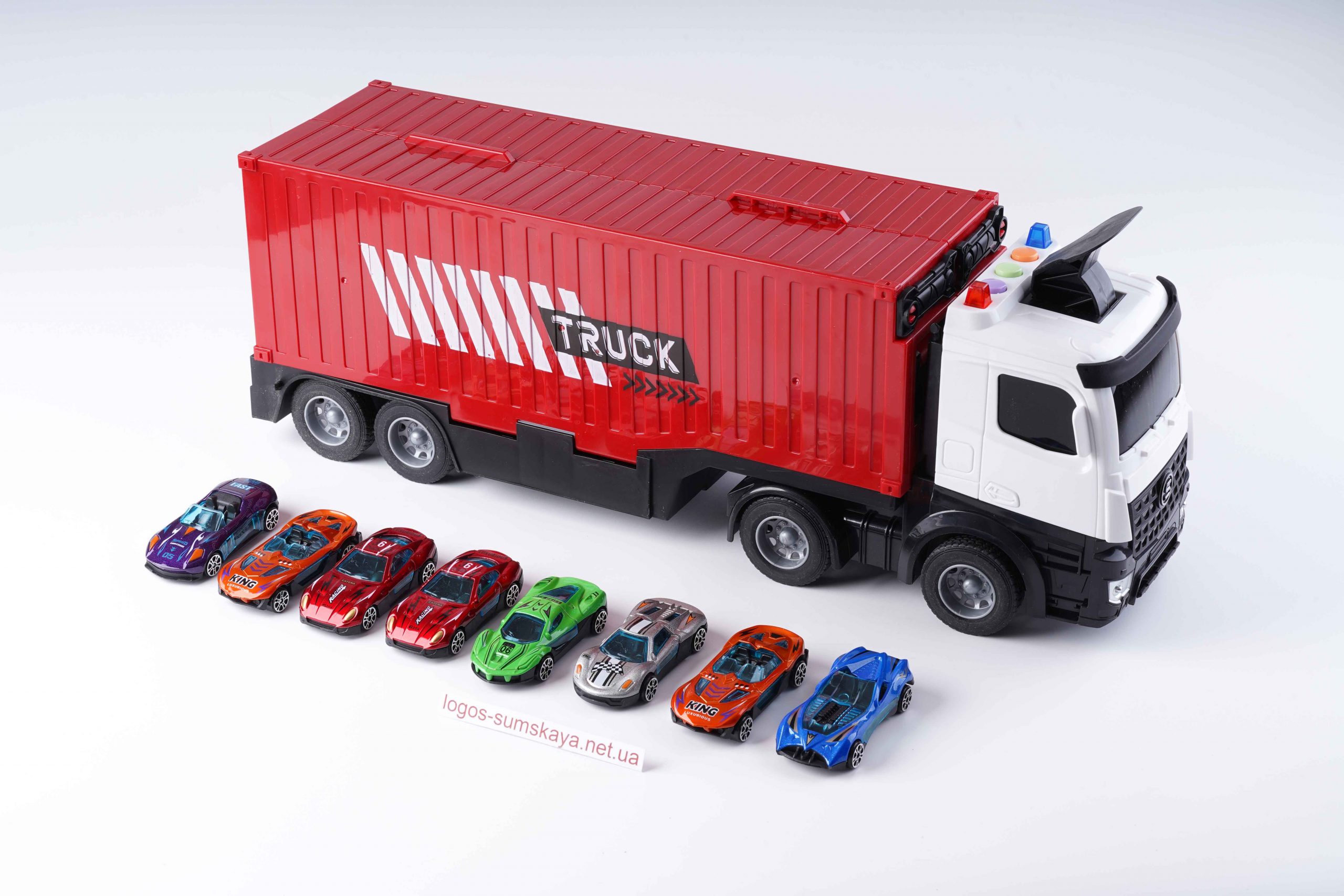 Іграшка "Вантажівка-катапульта" з набором гоночних автомобілів